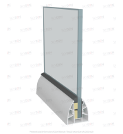 SD 10 Continuous Profile System Aluminum Glass Railing Base Profile for Balcony and Staircase, Indoor and Outdoor Top Mount Design, Durable Finish, Easy Installation for Modern Projects 